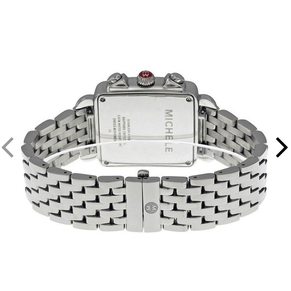 Michele Deco 18 Stainless Steel Diamond Bracelet Watch - Picture 3 of 6